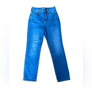 Madewell Bright Blue Straight-Leg Denim Jeans